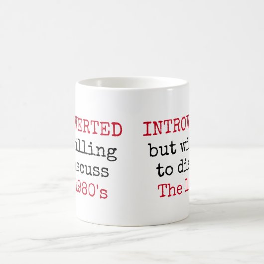 Vorgestellt bereit, über die Funny Quotes der 1980 Kaffeetasse (Mittel)