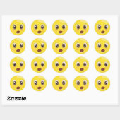 Vorgestellte Emoji-Face-Stickers Runder Aufkleber (Blatt)