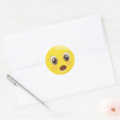 Vorgestellte Emoji-Face-Stickers Runder Aufkleber (Umschlag)