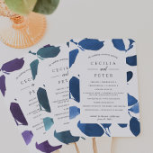 Vorgestelltes botanisches Hochzeitsprogramm | Viol Fächer