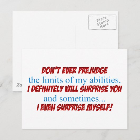 vorgreifen postkarte (Vorne/Hinten)