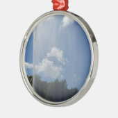 Vorhang auf See Silbernes Ornament (Links)