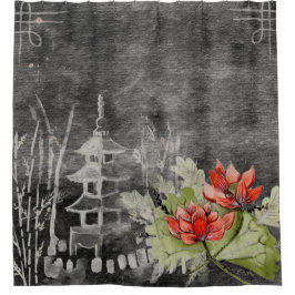 Vorhang aus hübscher asiatischer Blume    Vintages