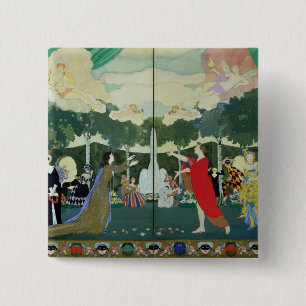 Vorhang-Entwurf für das "freie Theater" herein Button