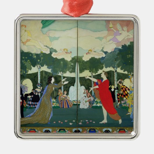 Vorhang-Entwurf für das "freie Theater" herein Silbernes Ornament (Vorne)