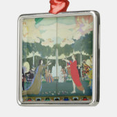 Vorhang-Entwurf für das "freie Theater" herein Silbernes Ornament (Links)