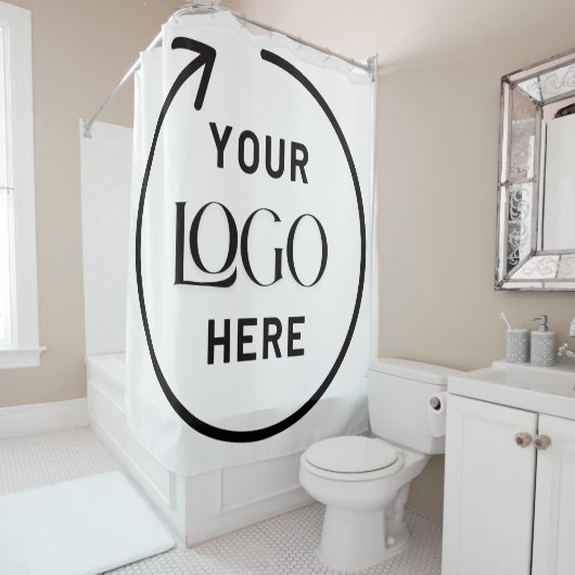 Vorhang für benutzerdefinierte Logo-Dusche (Beispiel)