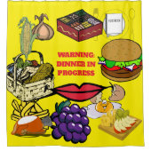 Vorhang für die Gäste, die in der Badewanne essen (Vorderseite)