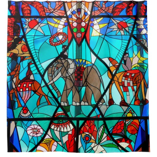 Vorhang für Elephant-Hartglasdusche (Vorderseite)