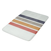 Vorhang für klassische Retro Streifen Badematte (Schrägansicht)