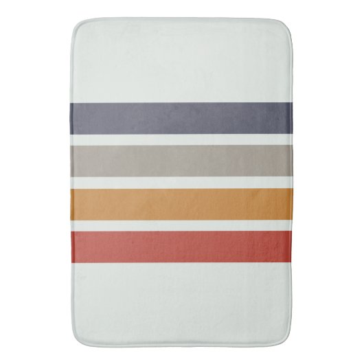 Vorhang für klassische Retro Streifen Badematte (Vorderseite Vertikal)
