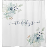 Vorhang für mit Monogramm Wasserfarbendusche (Vorderseite)