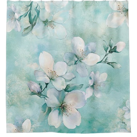 Vorhang für Vintage Blütendusche (Vorderseite)