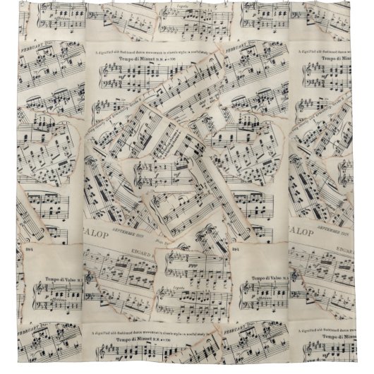 Vorhang für Vintage Notenkopie (Vorderseite)