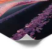 Vorhang mit Blättern Poster (Ecke)