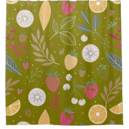 Vorhang mit grünem Olivenöl und Blumendusche