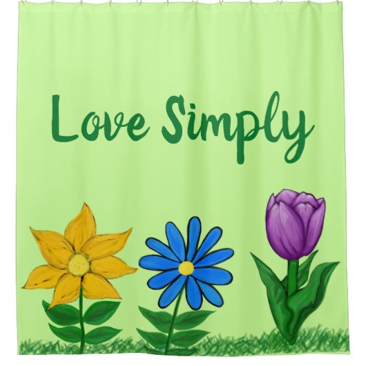 Vorhang mit Lila blauer Blumendusche (Vorderseite)