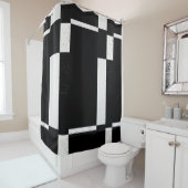 Vorhang mit schwarzem und weißem Schachbrettmuster (Beispiel)