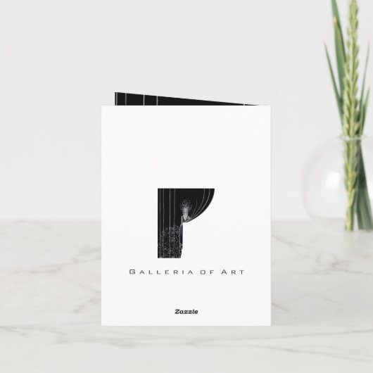 Vorhang-Modegeck ~ Karte (Rückseite)