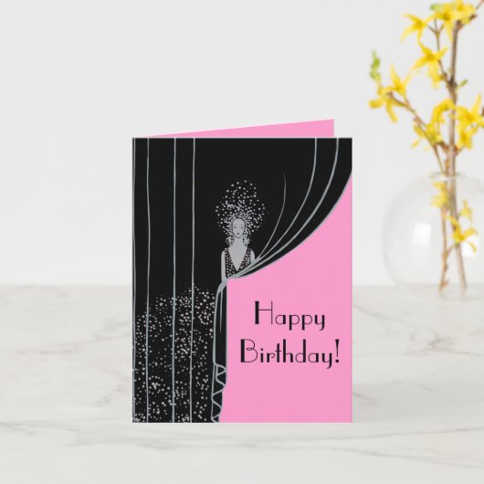 Vorhang-Modegeck ~ Karte (Gelbe Blume)