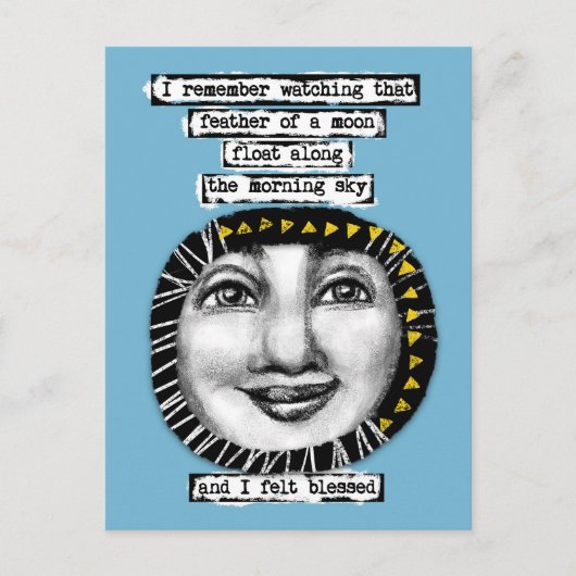 Vorhänge einer Mondpostkarte Postkarte (Vorderseite)