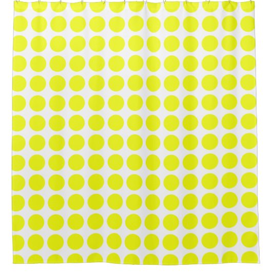 Vorhänge mit gelbem Duschvorhang Polka Dot (Vorderseite)