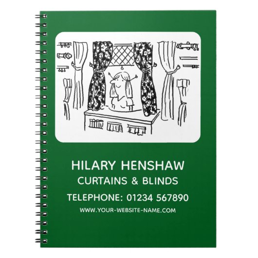 Vorhänge und BlindNotebook Notizblock (Vorderseite)