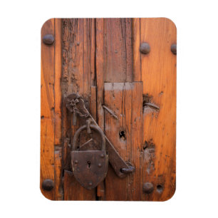 Vorhängeschloss an Holztür Magnet