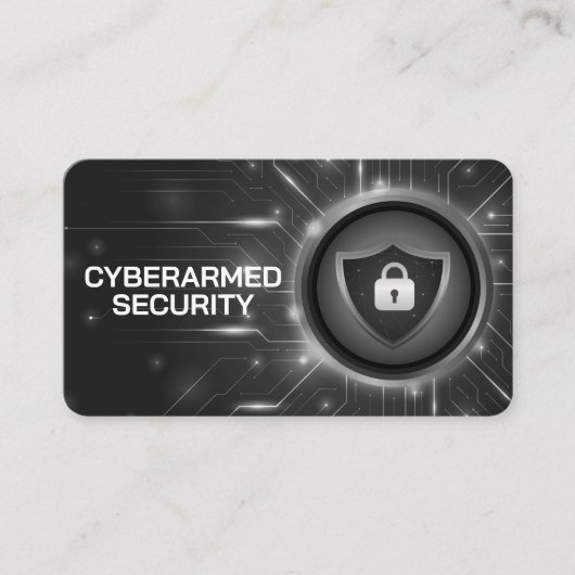Vorhängeschloss Cyber-Tech-Hintergrund Visitenkarte (Vorderseite)