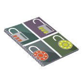 Vorhängeschloß entriegelt zugeschlossen notizblock (Rechte Seite)