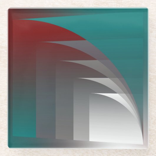 Vorhangszene Glasuntersetzer (Vorderseite)