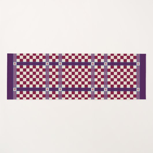 Vorher geprüfter Name Monogram Violet Berry Yogamatte (Vorderseite (Horizontal))