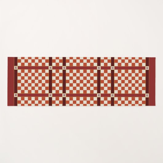 Vorher geprüfter Name Monogramm Rostorn Yogamatte (Vorderseite (Horizontal))