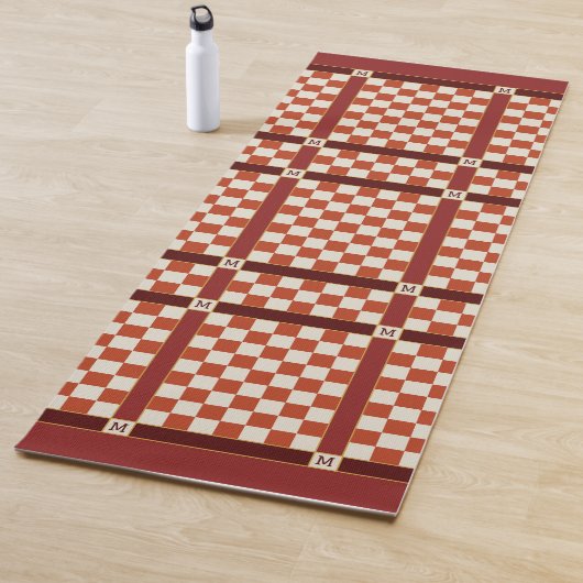 Vorher geprüfter Name Monogramm Rostorn Yogamatte (Beispiel)