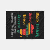 Vorher Inspirierte der Schwarze Geschichtsmonat Fleecedecke (Vorderseite (Horizontal))