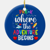 Vorher K, wo das Abenteuer mit dem Kinderlehrer be Keramik Ornament (Hinten)