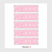 Vorher-Pink-Name Aufkleber (Blatt)