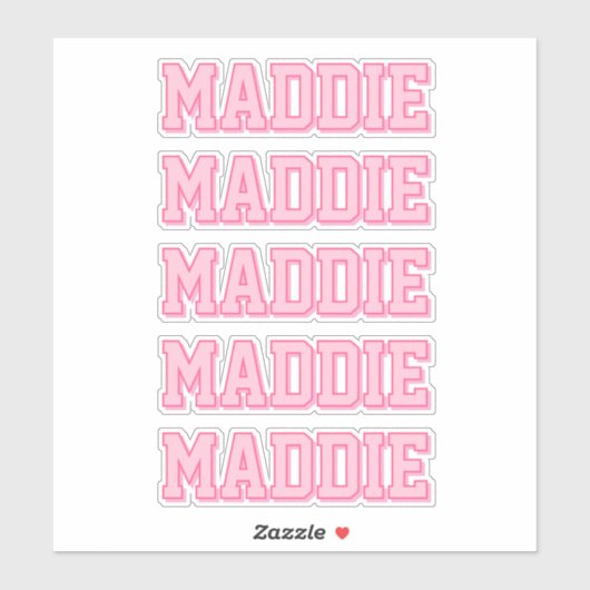 Vorher-Pink-Name Aufkleber (Blatt)