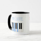 Vorher und Nachher Coffee Piano Tasse (Vorderseite Links)