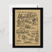 Vorher waren sie Staaten Alaska und Hawaii Postkarte (Vorne/Hinten)
