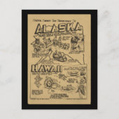 Vorher waren sie Staaten Alaska und Hawaii Postkarte (Vorderseite)