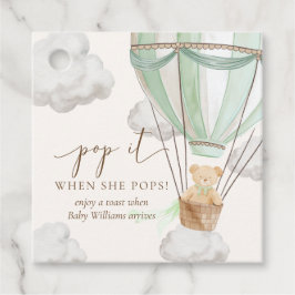 Vorher warte Teddy Bären Minze Pop es, wenn sie Po Geschenkanhänger