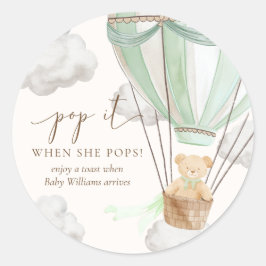 Vorher warte Teddy Bären Minze Pop es, wenn sie Po Runder Aufkleber