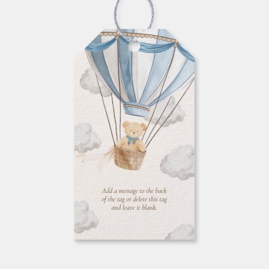 Vorher warten Teddy Bären Pop es, wenn sie Pop Geschenkanhänger (Rückseite)