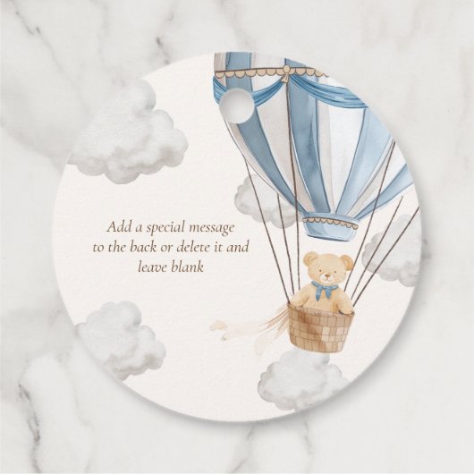 Vorher warten Teddy Bären Pop es, wenn sie Pop Geschenkanhänger (Rückseite)