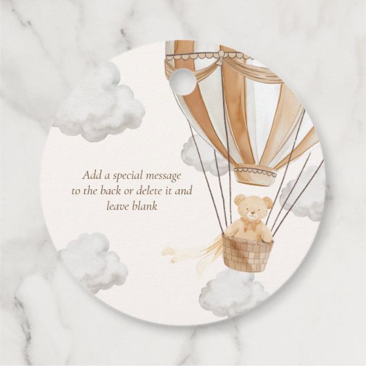 Vorher warten Teddy Bear Pop es, wenn sie Pop Geschenkanhänger (Rückseite)