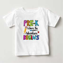 Vorher, wo das Abenteuer beginnt Baby T-shirt