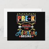 Vorher, wo das Abenteuer beginnt Postkarte (Vorne/Hinten)