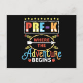 Vorher, wo das Abenteuer beginnt Postkarte (Vorderseite)