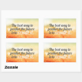 Vorhersage der Zukunft - Motivierend Zitat Rechteckiger Aufkleber (Blatt)